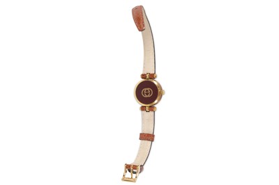 Lot 81 - Gucci Vintage Web Watch, thin brown leather...