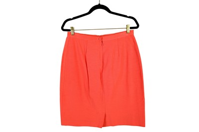 Lot 87 - Yves Saint Laurent Coral Pink Pencil Skirt,...