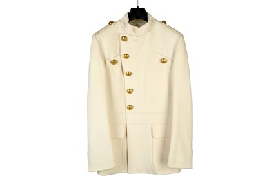 Lot 94 - Gucci Men's Cream Wool Military Style Coat,...