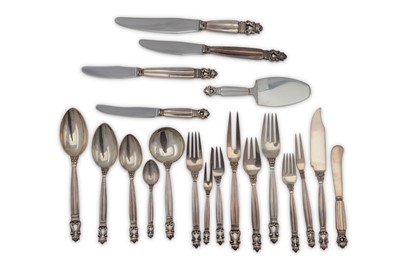 Lot 383 - A 20th century Danish sterling silver flatware...