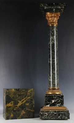 Lot 133 - A gilt metal mounted 'antico verdi' marble...