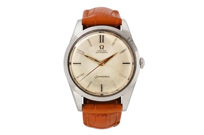 Lot 13 - OMEGA. A MENS STAINLESS STEEL AUTOMATIC...