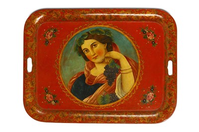 Lot 187 - A TOLE TRAY Possibly France or Germany for...