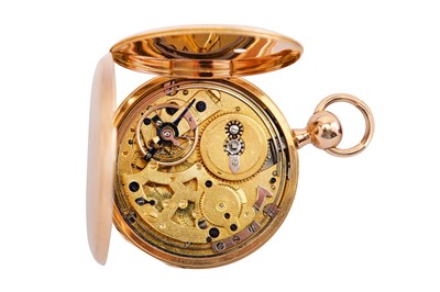 Lot 309 - LEPINE. A GOLD QUARTER REPEATER POCKET WATCH...