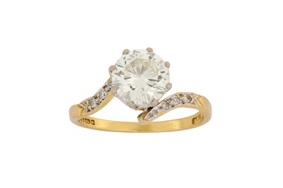 Lot 206 - A diamond single-stone ring The brilliant-cut...