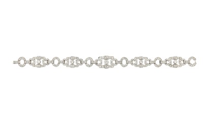 Lot 61 - A diamond bracelet Composed of alternating...