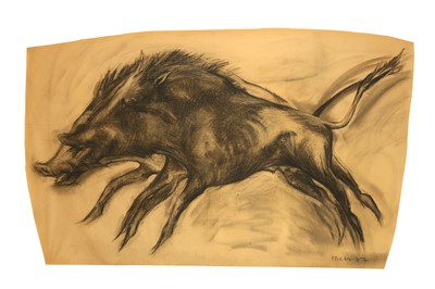 Lot 118 - NICOLA HICKS (B.1960) Wild boar signed and...