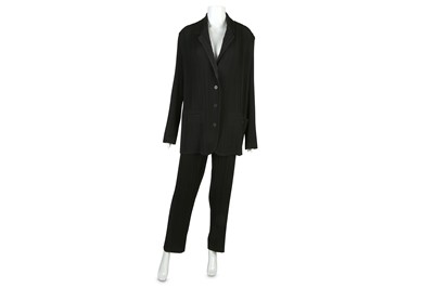 Lot 104 - Issey Miyake Black and Grey Pleated Outfit,...