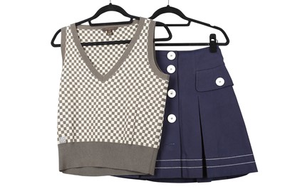 Lot 116 - Louis Vuitton Top and Skirt, the top in Damier...