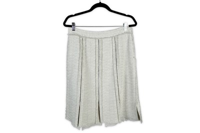 Lot 118 - Proenza Schouler Silver Tweed Skirt, labelled...