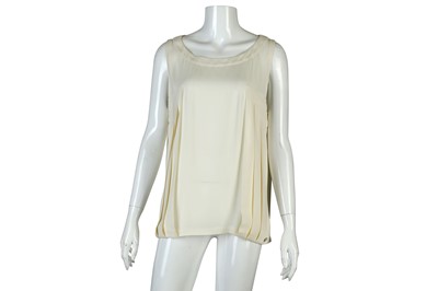 Lot 122 - Chanel Cream Silk Top, side panel details and...