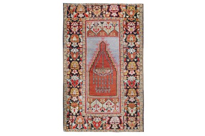 Lot 5 - AN ANTIQUE TURKISH PRAYER RUG approx: 6ft.1in....