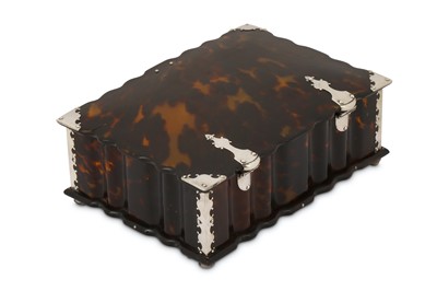 Lot 199 - A SILVER-MOUNTED TORTOISE SHELL BOX Sri Lanka,...