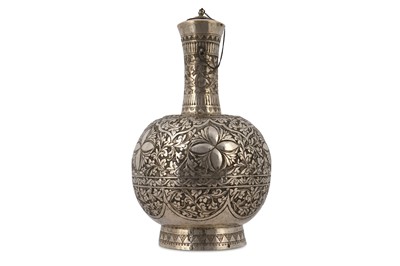 Lot 221 - A SILVER BOTTLE WITH STOPPER Malay Archipelago,...