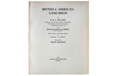 Lot 492 - Rickman (Philip) British and American Game...