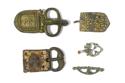 Lot 154 - A GROUP OF MEDIEVAL BRONZE BUCKLES Including a...