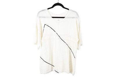 Lot 123 - Chanel Cream and Black Top, 2010s, knitted...