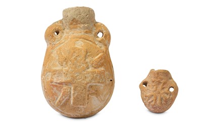 Lot 157 - TWO TERRACOTTA AMPULLAE Circa 6th - 7th...