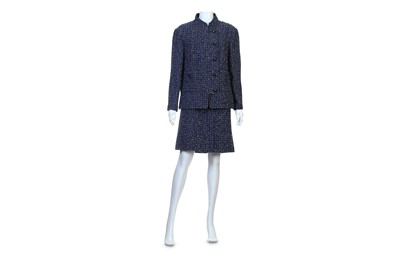 Lot 172 - Chanel Blue and White Tweed Skirt Suit, 2010s,...