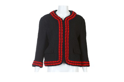 Lot 37 - Gucci Navy and Red Tweed Jacket, navy tweed...