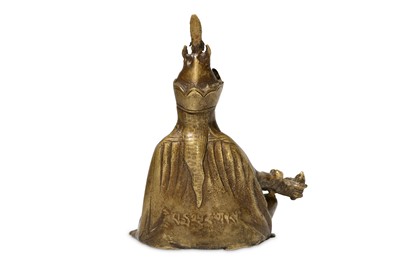 Lot 128 - A Tibetan gilt bronze figure of Pema Jungne,...