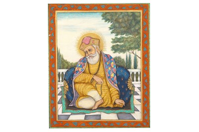 Lot 363 - A PORTRAIT OF GURU NANAKH Possibly Lucknow or...