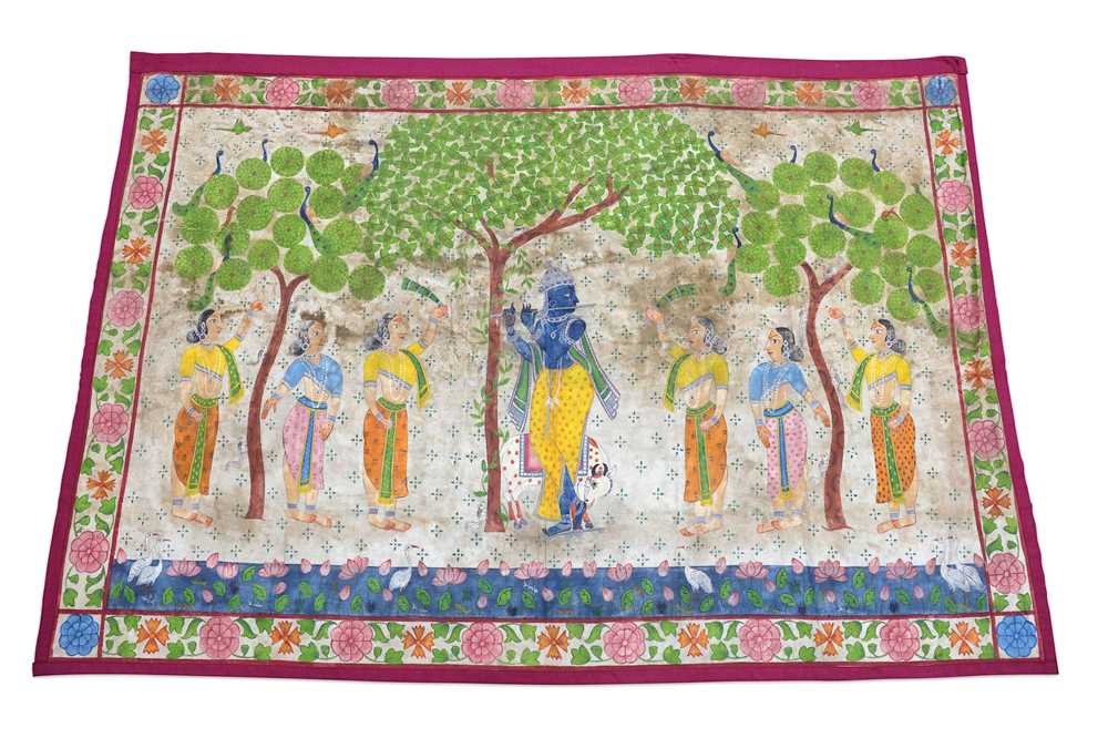 Lot 283 - A PICHWAI WITH KRISHNA AND THE GOPIS India,