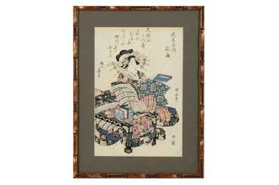 Lot 150 - A framed Japanese print by Utagawa Kuiniyasu...