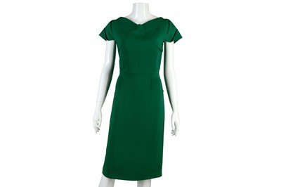Lot 129 - Roland Mouret Green Dress, capped sleeves,...