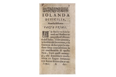 Lot 311 - Sicilian Tale.-  Iolanda di Sicilia, novella...