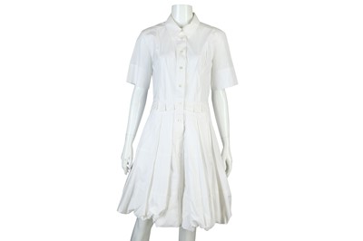 Lot 139 - Louis Vuitton White Cotton Dress, pleated...