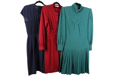 Lot 148 - Three Vintage Dresses, 1970s, the first a red...