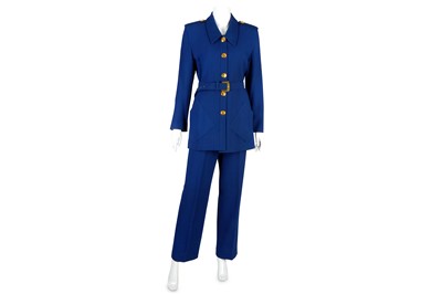 Lot 151 - Sonia Rykiel Royal Blue Wool Trouser Suit,...