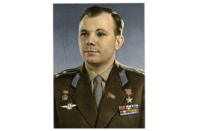 Lot 397 - Gagarin (Yuri) Colour, head and shoulders...