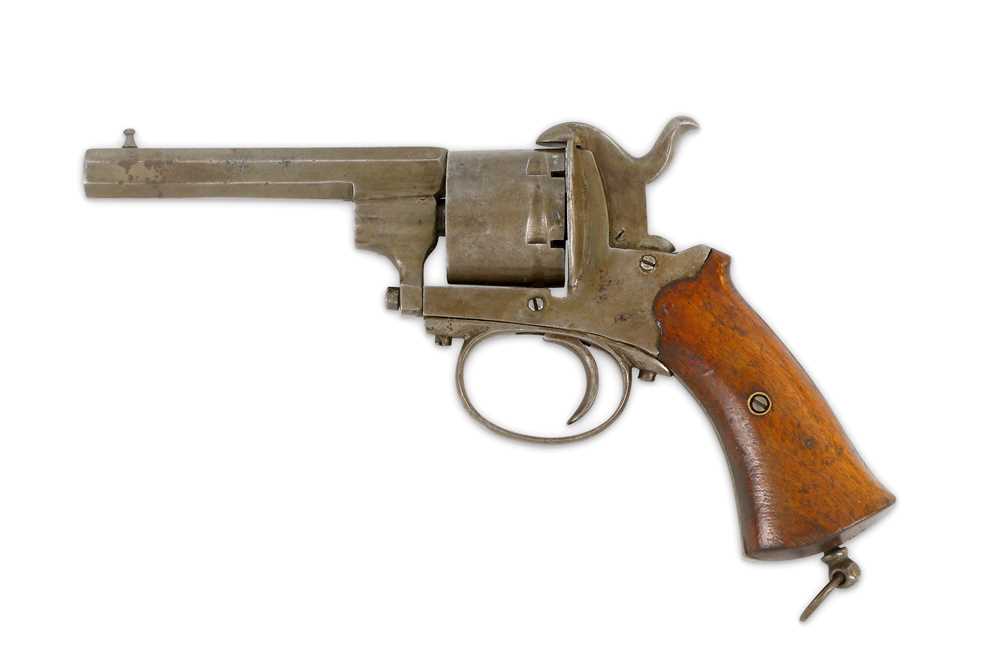 Lot 427 - A 19th century Belgian pinfire six shot...