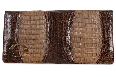 Lot 300 - Vintage Brown Crocodile Handbag, baby...