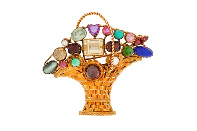 Lot 205 - A gem-set giardinetto brooch, first half of...