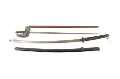 Lot 438 - Two swords, comprising a WW2 or early post-War...