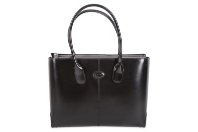 Lot 163 - Tod's Black D-Bag, smooth leather body with...