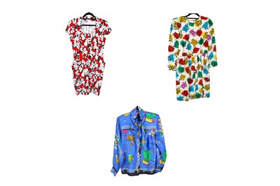 Lot 191 - Two Vintage Printed Dresses, 1980s, the first...