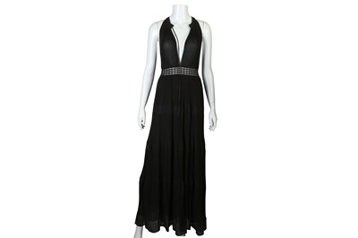Lot 210 - Missoni Black Knitted Maxi Dress, deep V...