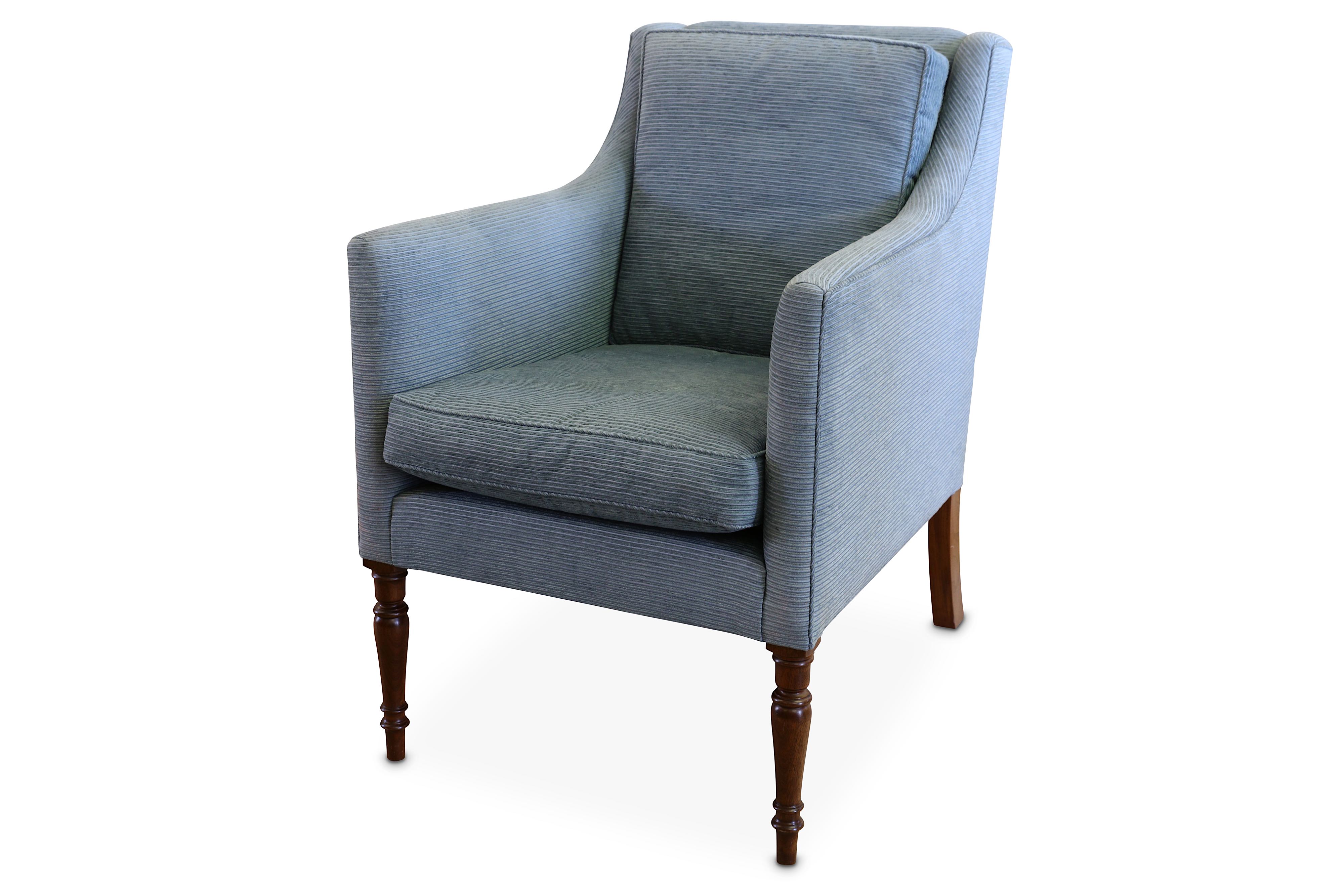 Lot 247 An armchair upholstered in red checked