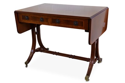 Lot 266 - A Regency style mahogany sofa table, the cross...