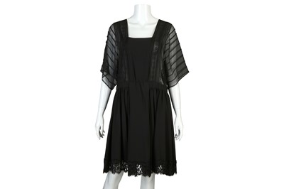 Lot 236 - Nina Ricci Black Lace Dress, short sleeve...