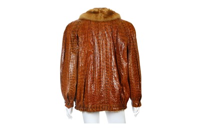 Lot 139 - Python Skin and Mink Jacket, tan python skin...