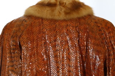 Lot 139 - Python Skin and Mink Jacket, tan python skin...