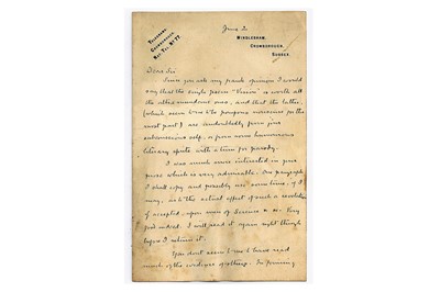 Lot 176 - Doyle (Arthur Conan) Autograph letter signed ('...