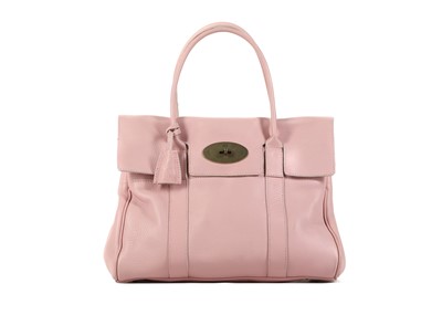 Lot 217 - Mulberry Pink Bayswater Tote, brass postman...