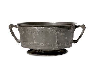 Lot 176 - A Liberty & Co. Tudric pewter twin-handled...