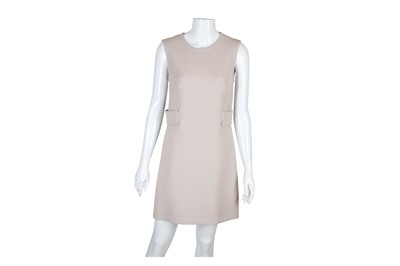 Lot 231 - Prada Taupe Wool Dress, sleeveless with button...